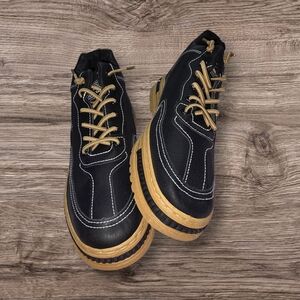 Black and Tan Chunky Platform Sneakers/Shoes